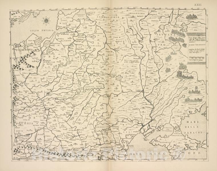 Historic 1899 Map - Pol'Sha Ia. Gastal'Di 1567G. Etr.14 - Russia - Vintage Wall Art
