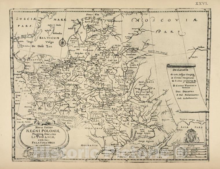 Historic 1899 Map - Pol'Sha G. De Boplana, Izd. S.Starovol'Skim. Str.24 - Russia - Vintage Wall Art