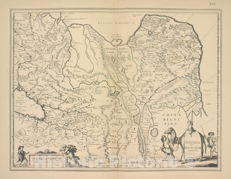 Historic 1899 Map - Karta Sibiri (Tartarii), Izdannaia Gondiusom. Str.22 - Russia - Vintage Wall Art