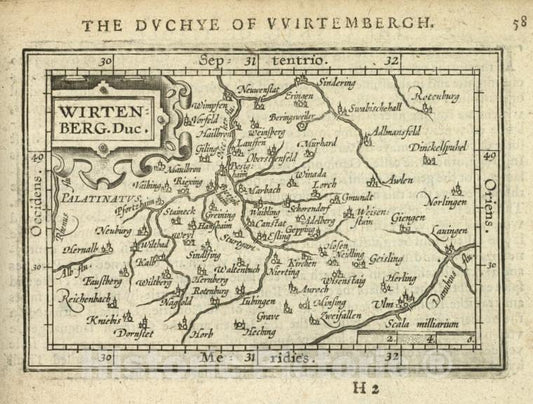 Historic Map - 1603 Valencia (Spain : Region), Valentia Regnum, Abraham Ortelius - Vintage Wall Art