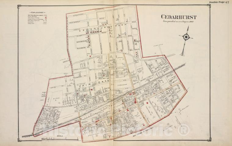 Historic Map - Cedarhurst - Nassau County (N.Y.)- New York (State) - Nassau County - Vintage Wall Art