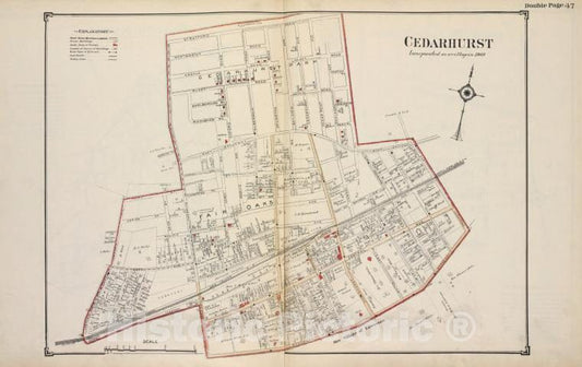 Historic Map - Cedarhurst - Nassau County (N.Y.)- New York (State) - Nassau County - Vintage Wall Art