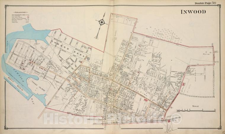 Historic Map - Inwood - Nassau County (N.Y.)- New York (State) - Nassau County - Vintage Wall Art