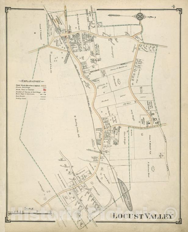 Historic Map - Locust Valley - Nassau County (N.Y.)- New York (State) - Nassau County - Vintage Wall Art