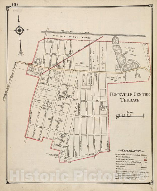 Historic Map - Rockville Centre Terrace - Nassau County (N.Y.)- New York (State) - Nassau County - Vintage Wall Art