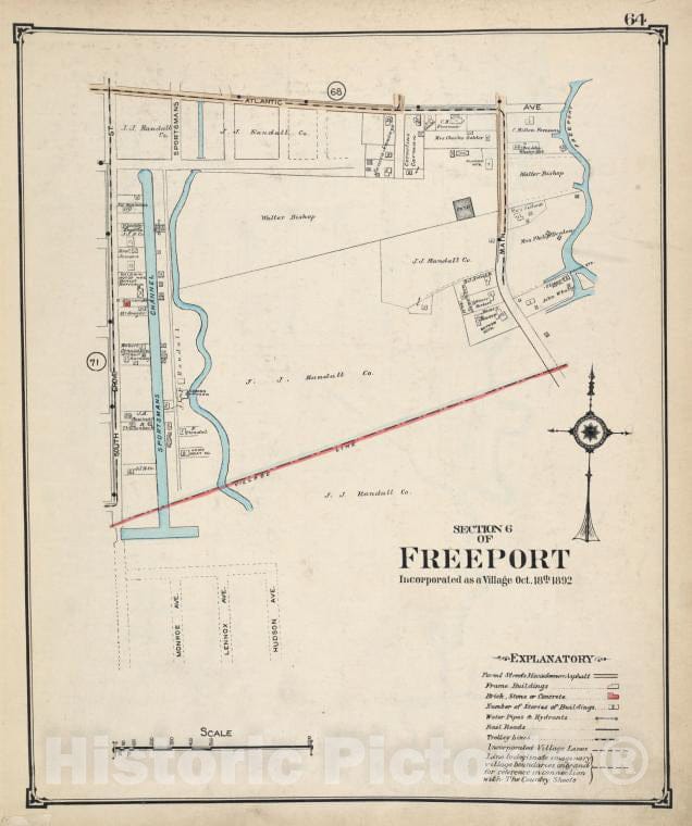 Historic Map - Section 6 Of Freeport - Nassau County (N.Y.)- New York (State) - Nassau County - Vintage Wall Art