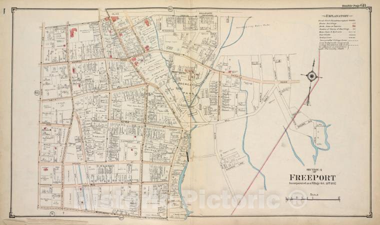 Historic Map - Section 4 Of Freeport - Nassau County (N.Y.)- New York (State) - Nassau County - Vintage Wall Art