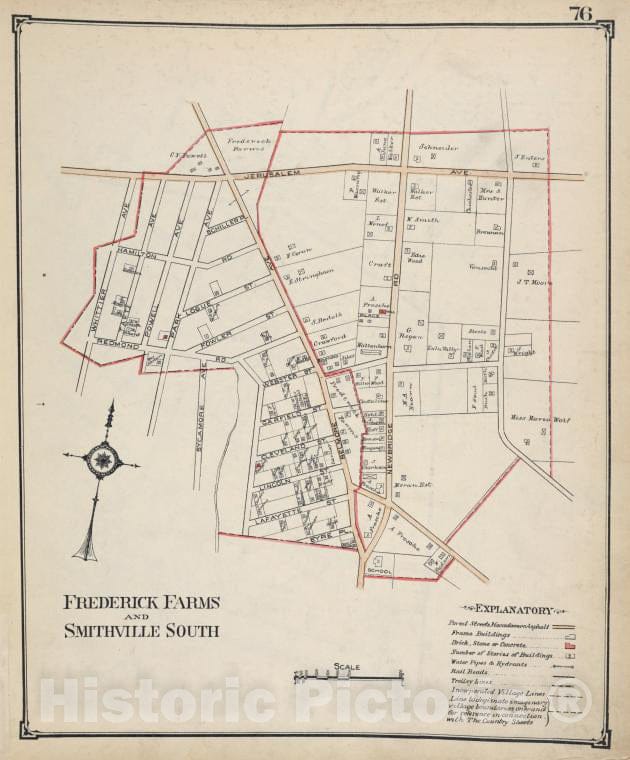 Historic Map - Frederick Farms And Smithville South - Nassau County (N.Y.)- New York (State) - Nassau County - Vintage Wall Art