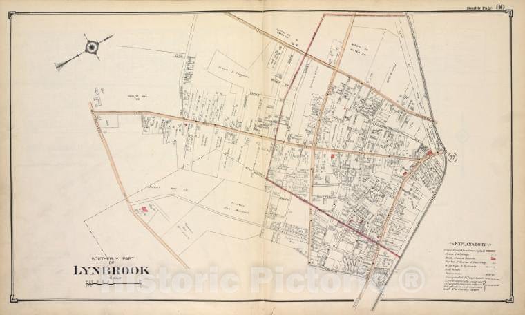 Historic Map - Southerly Part Of Lynbrook - Nassau County (N.Y.)- New York (State) - Nassau County - Vintage Wall Art