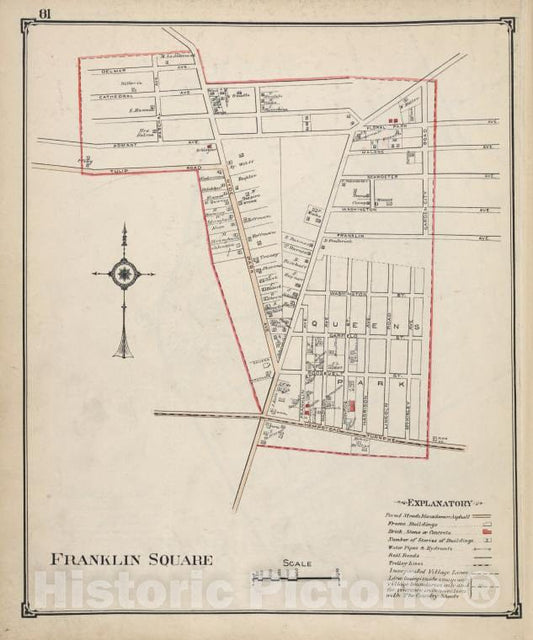 Historic Map - Franklin Square - Nassau County (N.Y.)- New York (State) - Nassau County - Vintage Wall Art