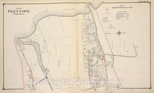 Historic Map - Part Of Glen Cove (Harbor Portion) - Nassau County (N.Y.)- New York (State) - Nassau County - Vintage Wall Art