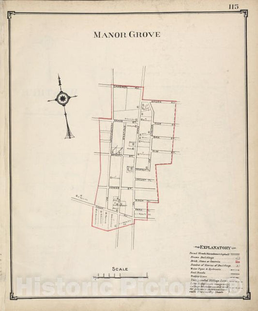 Historic Map - Manor Grove - Nassau County (N.Y.)- New York (State) - Nassau County - Vintage Wall Art