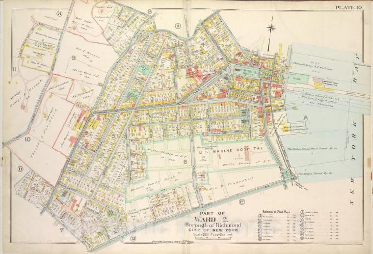 Historic 1907 Map - Plate 10, Part Of Ward 2: [Map Bound By Eddy St, Howard Ave, Tro - Vintage Wall Art