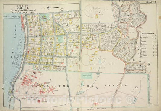 Historic 1907 Map - Plate 2 Part Of Ward 1: [Map Bound By Franklin Ave, Prospect Ave - Vintage Wall Art