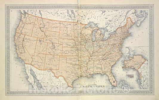 Historic Map - 1875 The United States - Vintage Wall Art