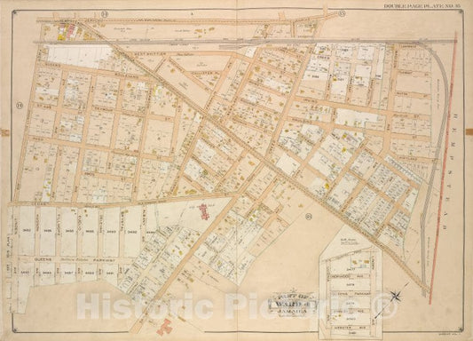 Historic Map - 1907 Queens, New York (N.Y.) Ward 4; Jamaica; [Jericho Turnpike, Hempstead And Jamaica Plank Road, First, Queens Boulevard, 2Nd, 3Rd, 4Th, 5Th - Vintage Wall Art