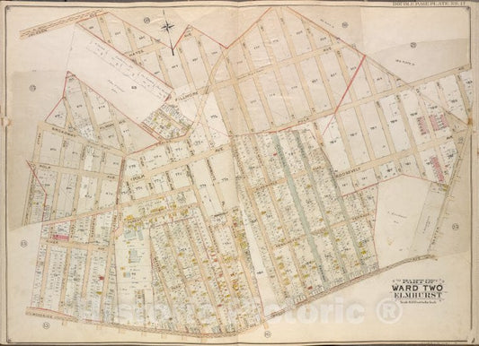 Historic Map - 1908 Queens (New York, N.Y.), Jackson Ave, 12Th St 13Th St 14Th St 15Th St 16Th St 17Th St 18Th St 19Th St 20Th St 21St St 22Nd Sr, 23Rd St 24Th St - Vintage Wall Art