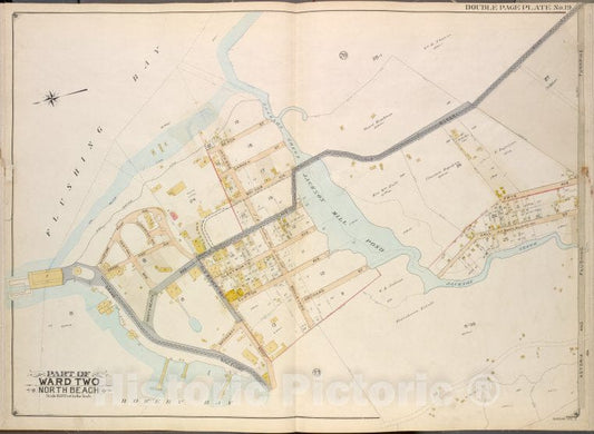 Historic Map - 1908 Queens (New York, N.Y.), Flushing Bay, Beach St Jackson Creek, Old Bowery Road, Astoria And Flushing Turnpike; Including Bowery Bay, Grand Boul - Vintage Wall Art