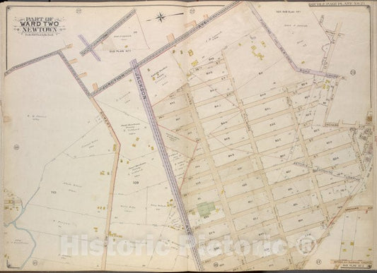 Historic Map - 1908 Queens (New York, N.Y.), Flushing And Newtown Road; Including Junction Ave; Ward Two Newtown; - Vintage Wall Art