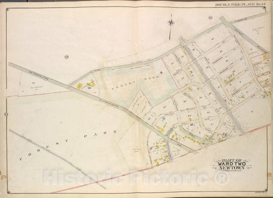 Historic Map - 1908 Queens (New York, N.Y.), Union Turnpike, Hoffman Boulevard, Lefferts Ave, Muller Ave; Augustin Ave, Newtown Road, Boundary Line Between Jamaica - Vintage Wall Art
