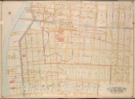 Historic Map - 1903 Queens County, New York (N.Y.) Queens, Long Island City Ward One (Old Wards Three And Four); Jamaica, Rapelje (4Th), Washington, Webster - Vintage Wall Art
