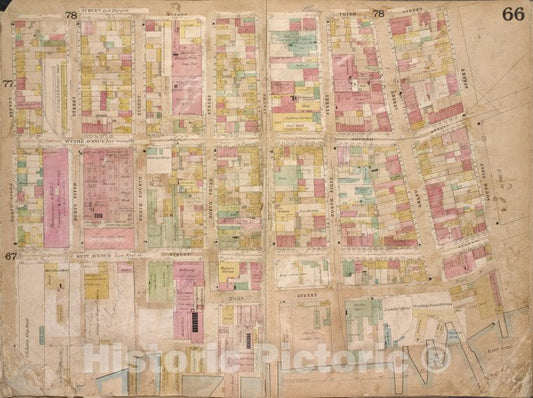 Historic 1868 Map - Brooklyn, Vol. 4, Double Page Plate No. 66; [Map Bounded By 3Rd - Vintage Wall Art