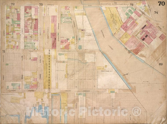 Historic 1868 Map - Brooklyn, Vol. 4, Double Page Plate No. 70; [Map Bounded By Vern - Vintage Wall Art