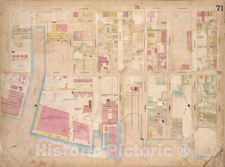 Historic 1868 Map - Brooklyn, Vol. 4, Double Page Plate No. 71; [Map Bounded By Vern - Vintage Wall Art
