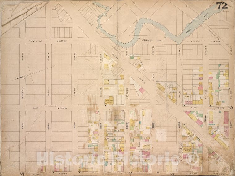 Historic 1868 Map - Brooklyn, Vol. 4, Double Page Plate No. 72; [Map Bounded By Jack - Vintage Wall Art
