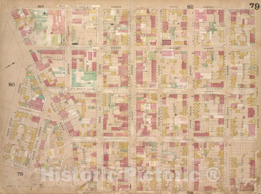 Historic 1868 Map - Brooklyn, Vol. 4, Double Page Plate No. 79; [Map Bounded By Keap - Vintage Wall Art
