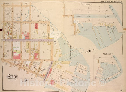 Historic Map - 1903 Brooklyn, (New York, N.Y.),Henry St Hicks St Bay St; Including Halleck St Erie Basin, Beard St. (Elizabeth St.), Dwight St Bush St.No. 1; - Vintage Wall Art