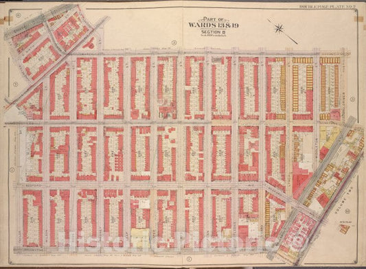 Historic Map - 1904 Brooklyn, (New York, N.Y.), Broadway, Roooney St Marcy Ave, Lorimer St Flushing Ave, Wallabout St Wythe Ave, Taylor St Lee Ave, Divisio - Vintage Wall Art
