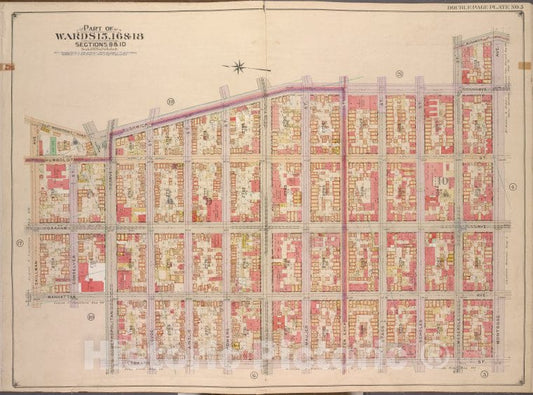 Historic Map - 1904 Brooklyn, (New York, N.Y.), Bushwick Ave, Bushwick Pl, Montrose Ave, Leonard St; Including Metropolitan Ave, Manhattan Ave, Skillman Ave. - Vintage Wall Art