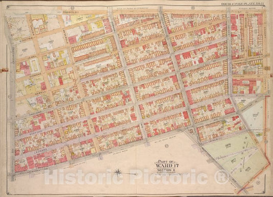 Historic Map - 1904 Brooklyn (New York, N.Y.) Part Of Ward 17, [Humboldtdt St, Engert Ave, Bedford Ave; Manhattan Ave, Greenpoint Ave, Calyer St, Meserole Ave. - Vintage Wall Art