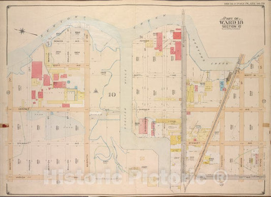 Historic Map - 1904 Brooklyn (New York, N.Y.) Part Of Ward 18, Section 10; [Bounded By Newtown Creek, Stagg St; Including Varick Ave, Grand St, Bennett St.] - Vintage Wall Art