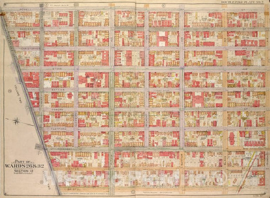 Historic Map - 1905 Brooklyn (New York, N.Y.); Part Of Wards 26 & 32, Section 12; [Bounded By Powell St, Dumont Ave; Including Bristol St, East New York Ave.] - Vintage Wall Art