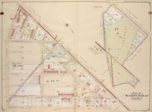 Historic Map - 1905 Brooklyn, (New York, N.Y.), Bounded By Gravesend Ave, 53Rd St; Including 18Th Ave; - Vintage Wall Art