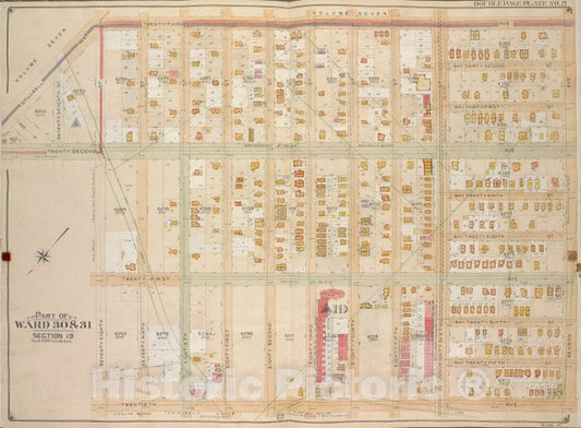 Historic Map - 1905, Brooklyn (New York, N.Y.) Part Of Wards 30 & 31, Section 19; [23Rd Ave, Benson Ave, 20Th Ave, 28Th St; 22Nd Ave, Ave P, Stillwell Ave.] - Vintage Wall Art