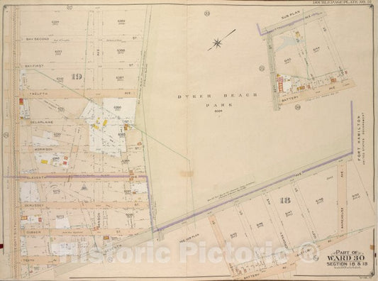 Historic Map - 1905 Brooklyn, (New York, N.Y.), Bay Second St Warehouse Ave, Battery Ave; Including 102Nd St 7Th Ave, 86Th St, 7Th Ave, 102Nd - Vintage Wall Art