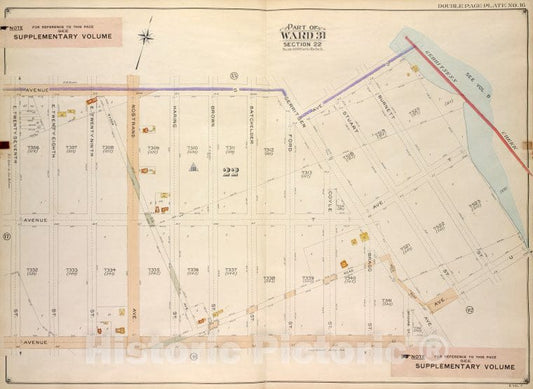 Historic Map - 1907 Brooklyn (New York, N.Y.) Vol. 7, Double Page Plate No. 16; Part Of Ward 31, Section 22; [Avenue S, Avenue U; Including E. 27Th St.] - Vintage Wall Art