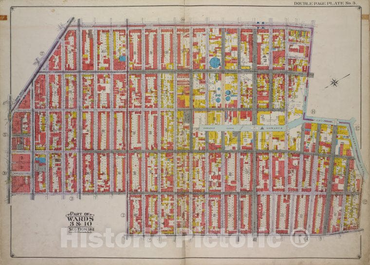 Historic Map - 1916 Brooklyn, (New York, N.Y.), 4Th Ave, 1St St Lateral Canal, Cowanus Canal, 5Th St; Smith St Bergen St Hoyt St Fulton St Flatbush Ave.], Vintage Wall Art