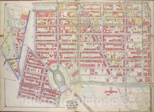 Historic Map - 1916 Brooklyn, (New York, N.Y.),Atlantic Ave, Franklin Ave, Carroll St Institute Park, Flatbush Ave, Plaza, Prospect Park Ave; Carroll St 7Th - Vintage Wall Art