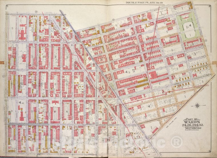 Historic Map - 1916 Brooklyn, (New York, N.Y.), Bristol St Livonia Ave, East 98Th St East New York Ave, Buffalo Ave; Including Atlantic Ave, Rockaway Ave, Ea - Vintage Wall Art