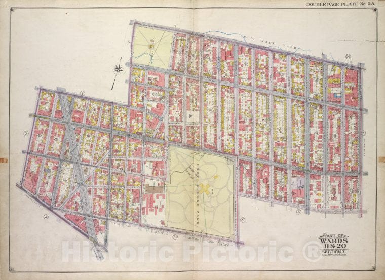 Historic Map - 1916 Brooklyn, (New York, N.Y.), Vintage Wall Art