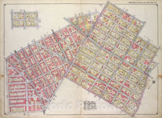Historic Map - 1916 Brooklyn, (New York, N.Y.),Marcy Ave, Metropolitan Ave, Havemeyer, Withers, Union Ave, Richardson, Manhattan Ave, Withers, Humbolt, Vintage Wall Art