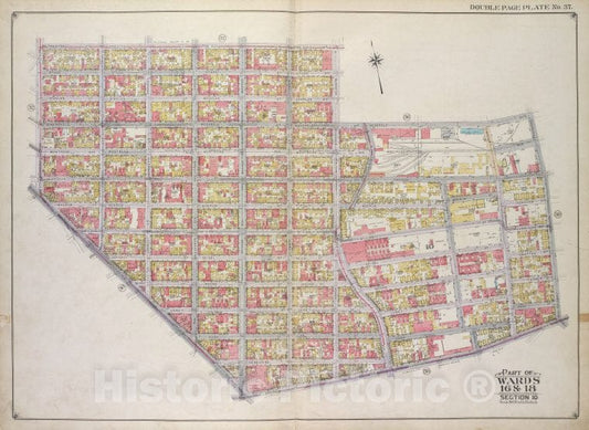 Historic Map - 1916 Brooklyn, (New York, N.Y.), Ten Eyck St Bushwick Ave, Meserole St Morgan Ave; Flushing Ave, Broadway, Union Ave.], Vintage Wall Art