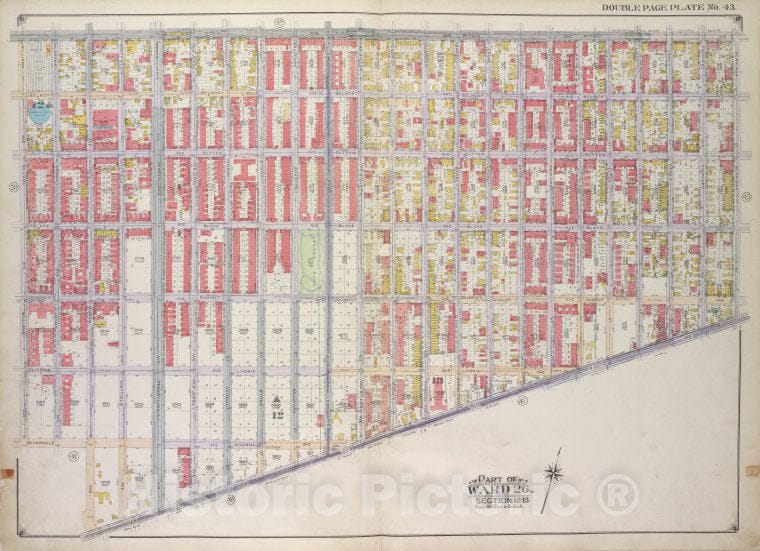 Historic Map - 1916, Brooklyn (New York, N.Y.) Part, No. 43; - Vintage Wall Art