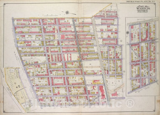 Historic Map - 1916 Brooklyn, (New York, N.Y.),Elderts Ave, Atlantic Ave, Glen St Forbell Ave, Mckinley Ave. (Magenta St.), Autumn Ave; Mckinley Ave, Fountai - Vintage Wall Art