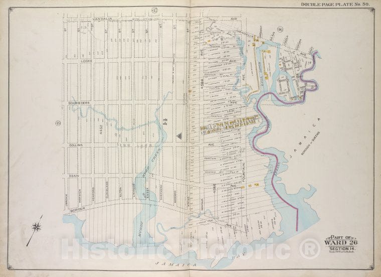 Historic Map - 1916, Brooklyn (New York, N.Y.) Part, No. 50; - Vintage Wall Art
