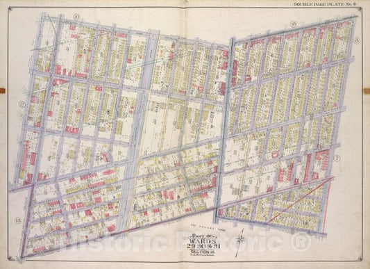 Historic Map - 1916, Brooklyn (New York, N.Y.) Wards 29, 30 & 31 Section 16; [Cortelyou Road, E. 17Th St, Ave G; Foster Ave, Garvesend Ave, West St.] - Vintage Wall Art